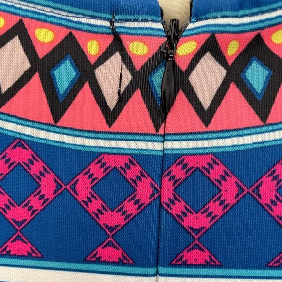 Flying Tomato Brilliant Color Geo Print Swing Dress size Small - Picture 6 of 10